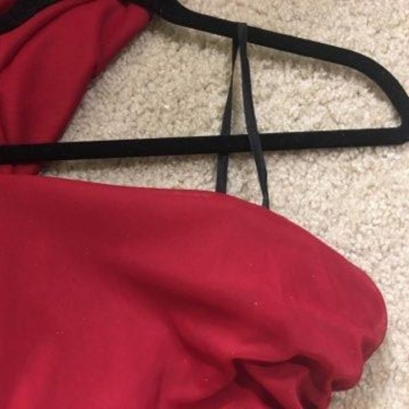 WILL DONATE LAST CALL - Red Strapless Ruffle Hem (think salsa!) Dress - Small - Picture 10 of 12